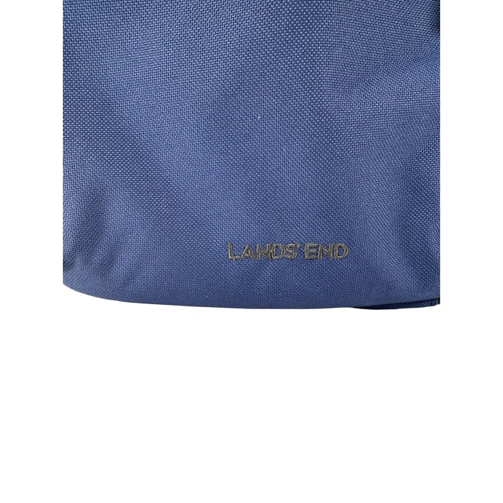 Lands End Lunch Box Kids OS Navy Blue Excellent Insulated Buckle Handle Bag